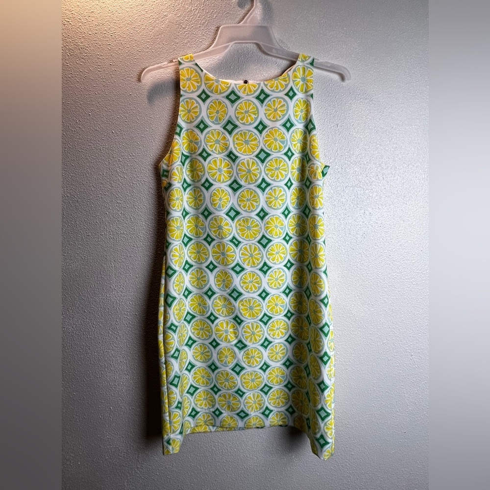 STS Sail to Sable Lemon print sleeveless shift-dress size Medium